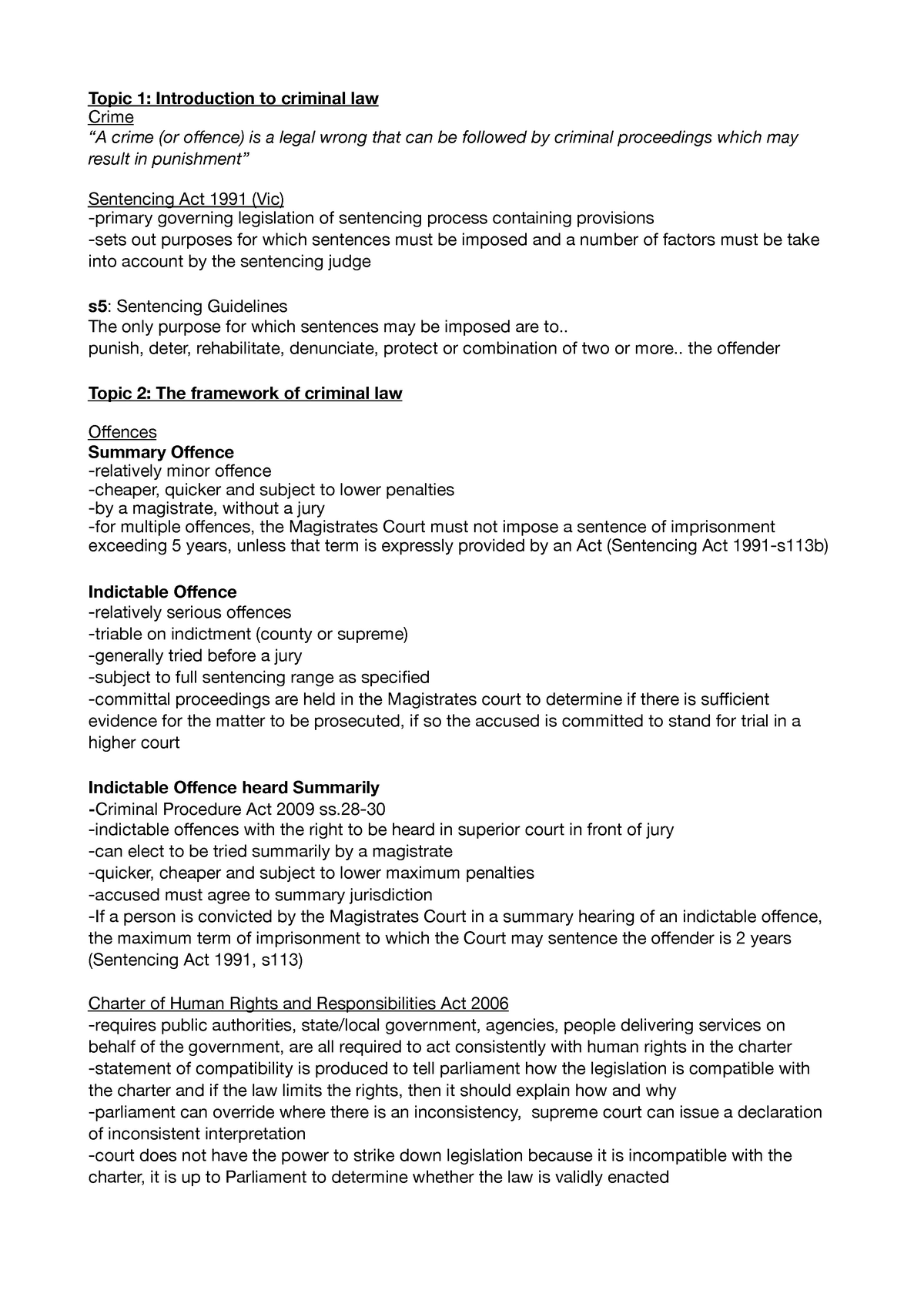 law1114-s1-exam-notes-copy-topic-1-introduction-to-criminal-law-crime-a-crime-or-offence