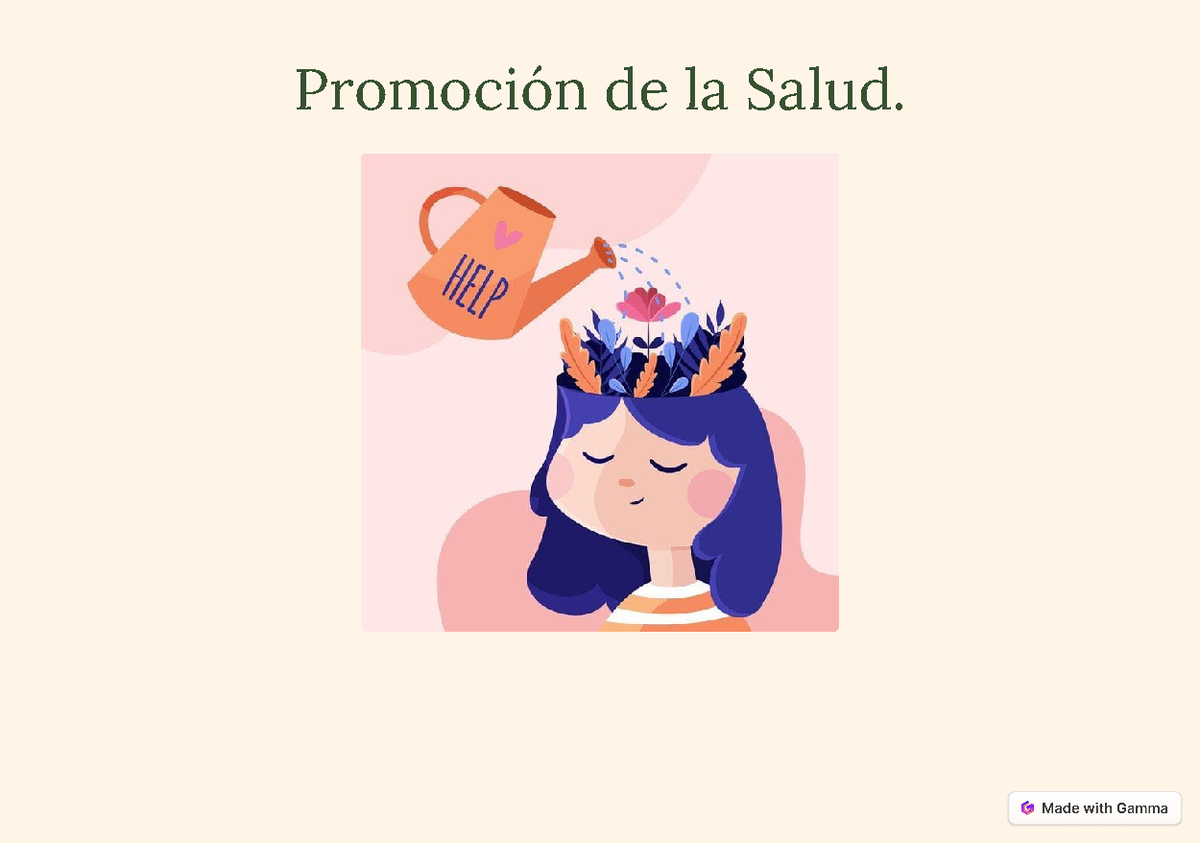 Promocion De La Salud Promoción De La Salud Objetivos De Esta