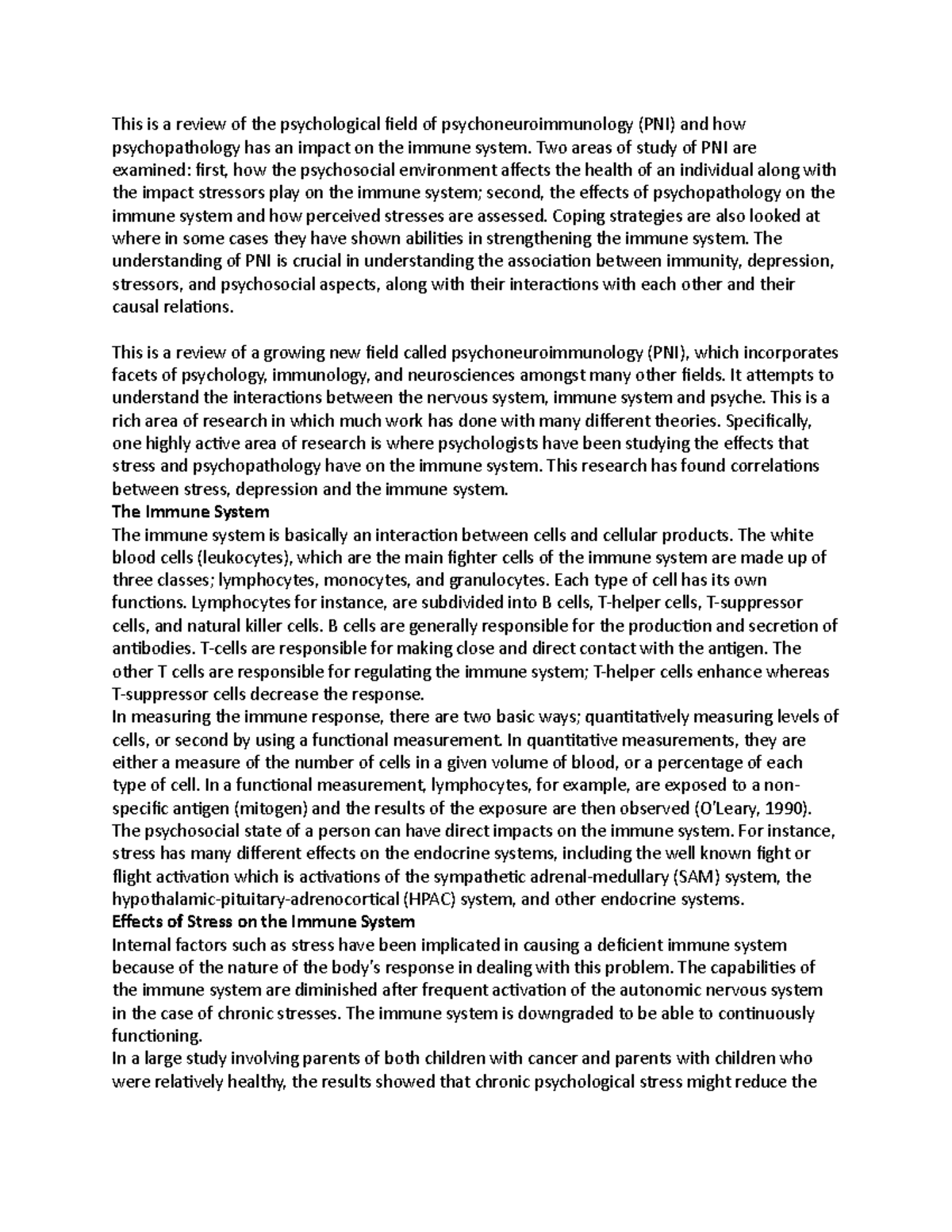 Pscy100 34 - psyc100 lecture practice materials - This is a review of ...