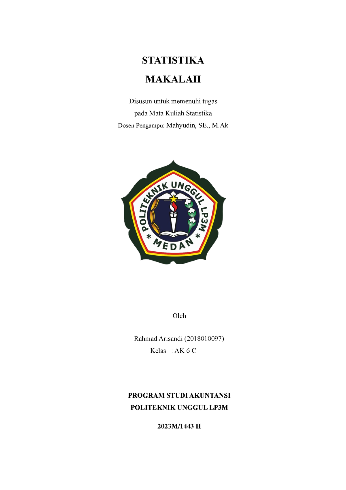 Makalah Statistika - STATISTIKA MAKALAH Disusun Untuk Memenuhi Tugas ...