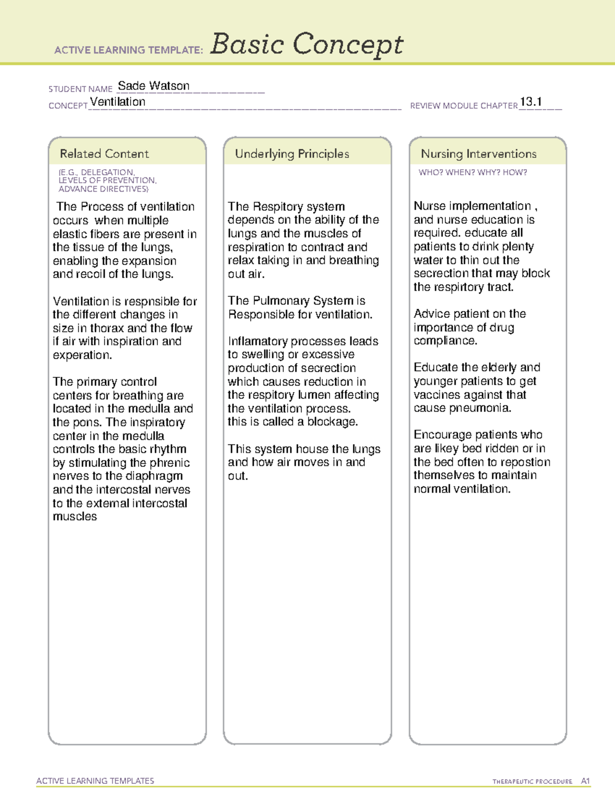 Act page 1 - ventilation - ACTIVE LEARNING TEMPLATES THERAPEUTIC ...