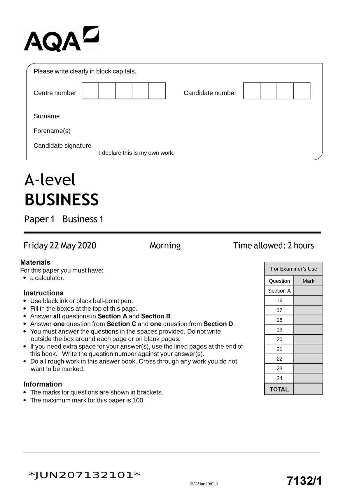 aqa-a-level-business-paper-1-business-1-qp-2020-mat-3172-studocu