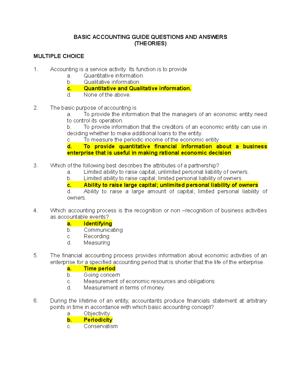 case study questions on accounting principles