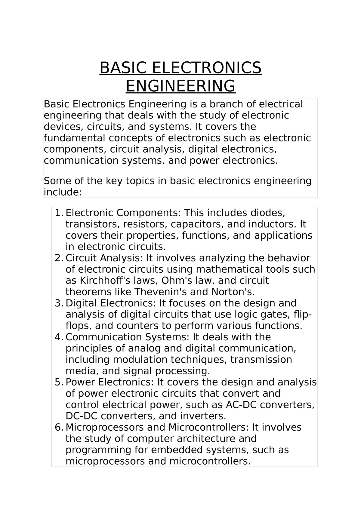 research topic for electronics engineering