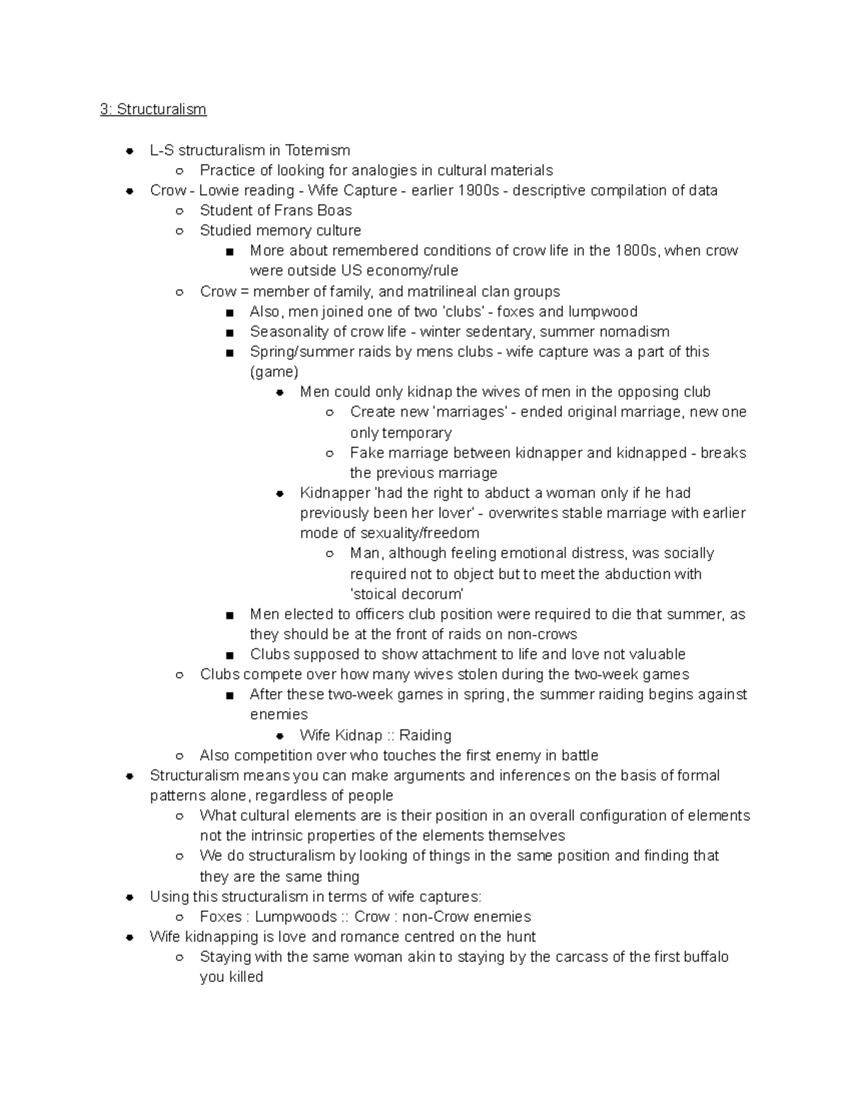 3 Structuralism - Lecture notes 3 - 3: Structuralism L-S structuralism ...