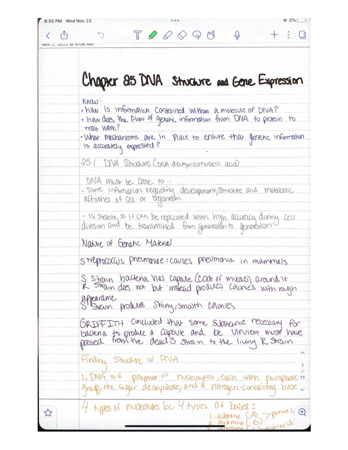 Chapter 25 BIO - Dr. Auron Intro to Life Processes Biology Notes - BIOL ...
