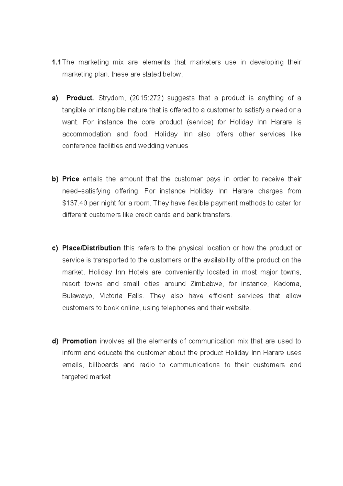 Marketing Management Simplifiedting - 1 The marketing mix are elements ...