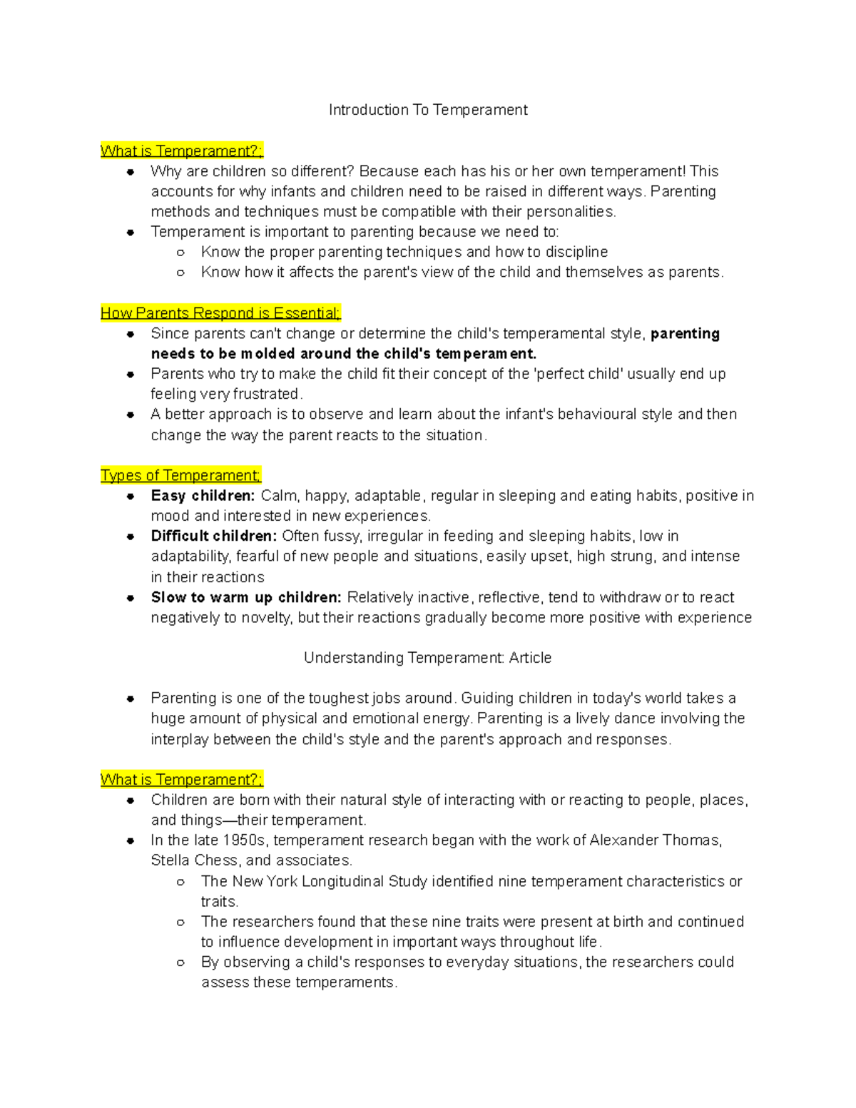 Temperament notes - Introduction To Temperament What is Temperament ...