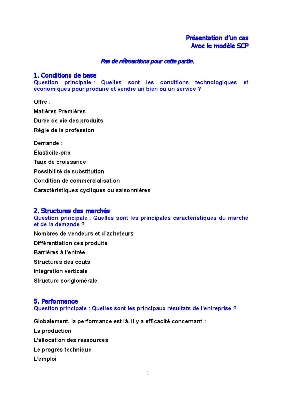 SCP simplifiée notée - Présentation d’un cas Avec le modèle SCP Pas de ...