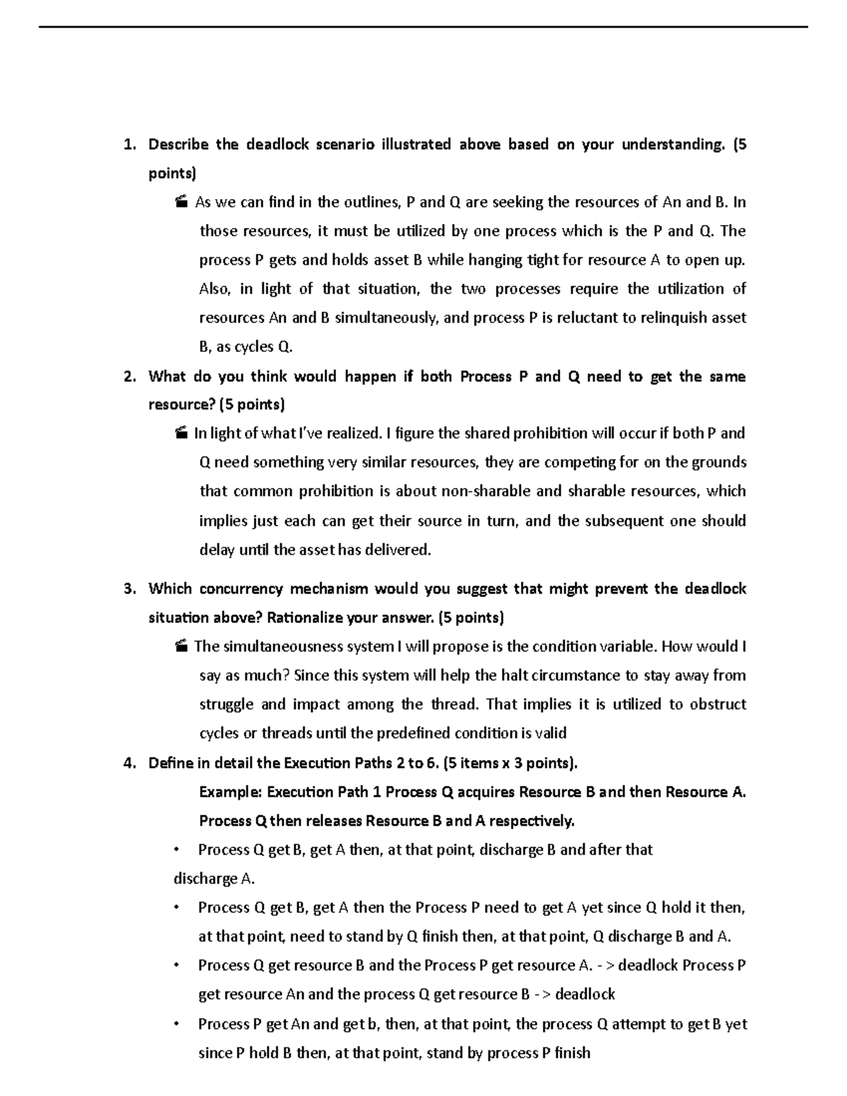 04 Task Performance 1 Lecture Notes Describe the deadlock scenario
