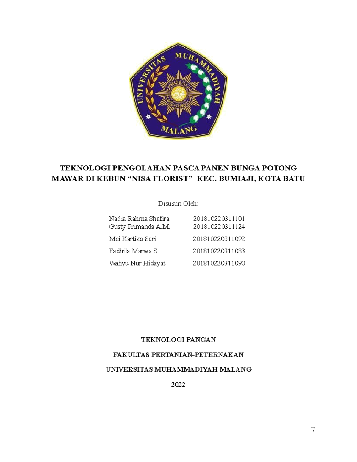 Teknologi Pengolahan Bunga Potong 3 - TEKNOLOGI PENGOLAHAN PASCA PANEN ...