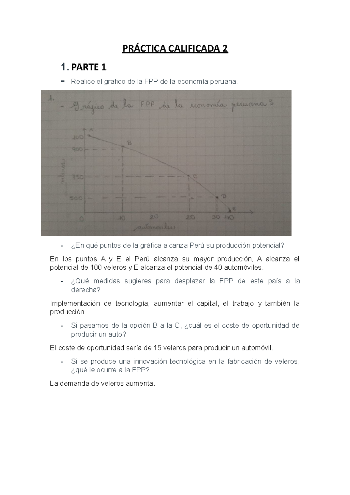 Práctica Calificada Economia General Año 2020 - PRÁCTICA CALIFICADA 2 1 ...