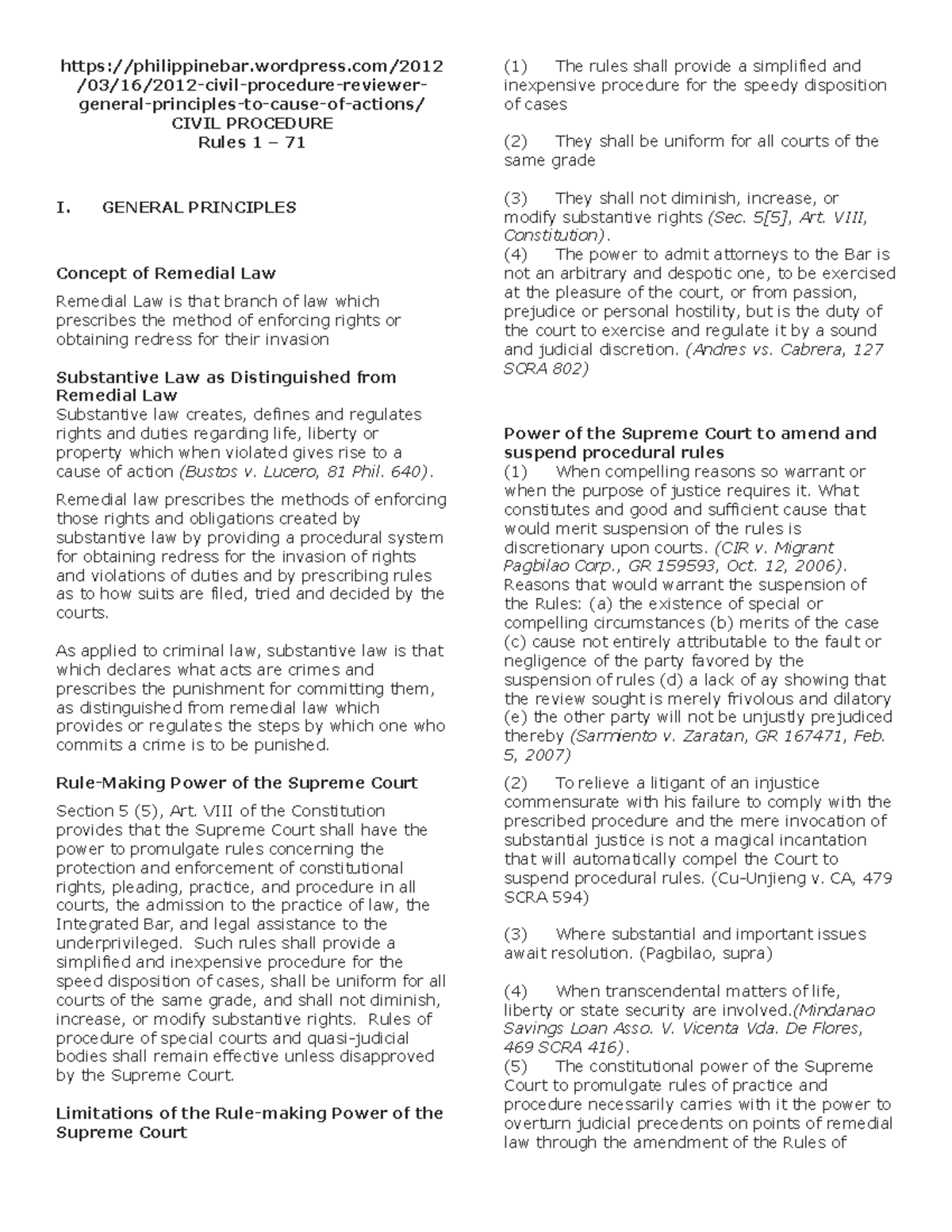 Procedure civ v - philippinebar.wordpress/ /03/16/2012-civil-procedure ...
