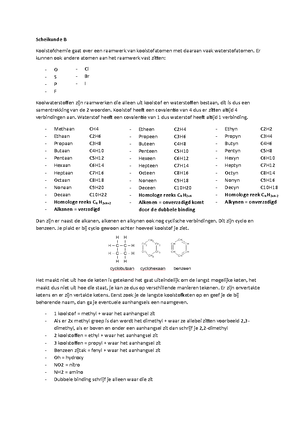 Scheikunde B Samenvatting Van Powerpoint Harry Vogel - Noem Een Drietal ...