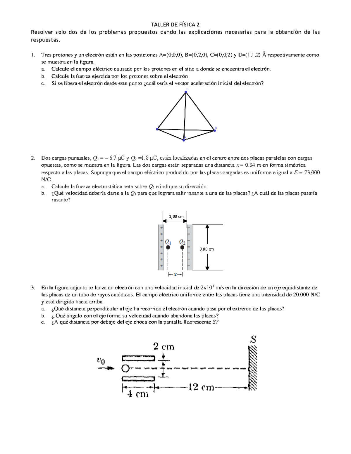 Taller Grupal - Ejercicios De Fisica Electrica - Warning: TT: Undefined ...