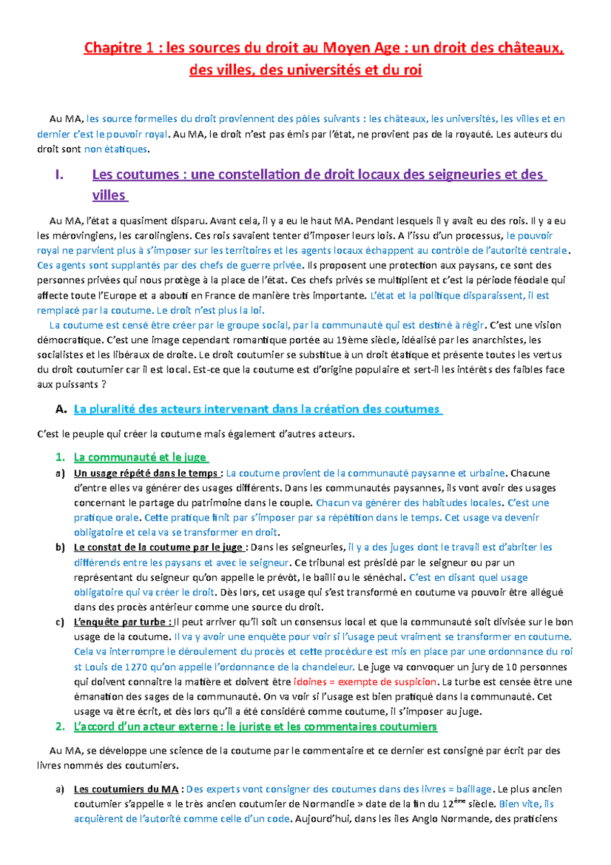 Chapitre 1 Les sources du droit au MA - Chapitre 1 : les sources du ...