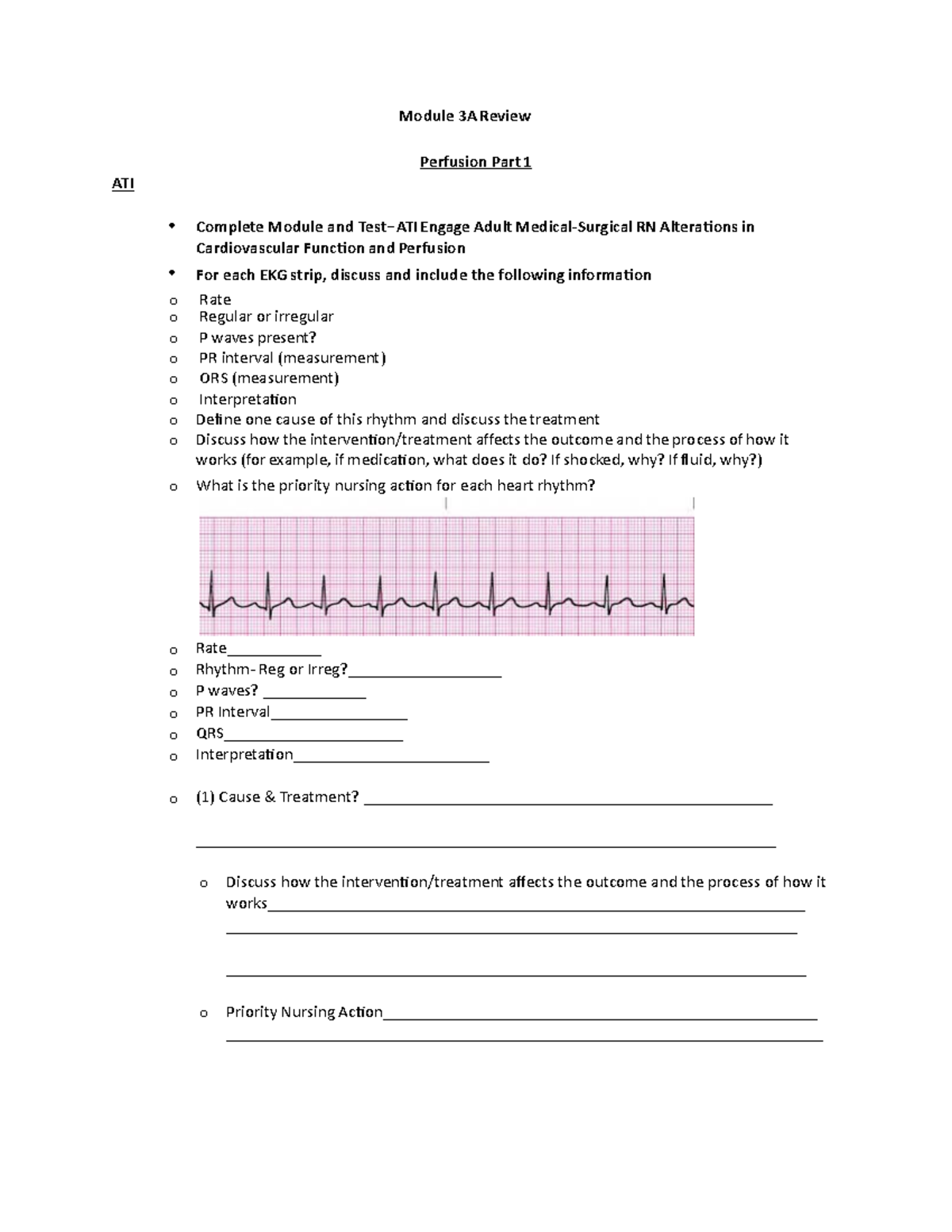 Module 3A Comprehensive Review Week 3 - Module 3A Review Perfusion Part ...