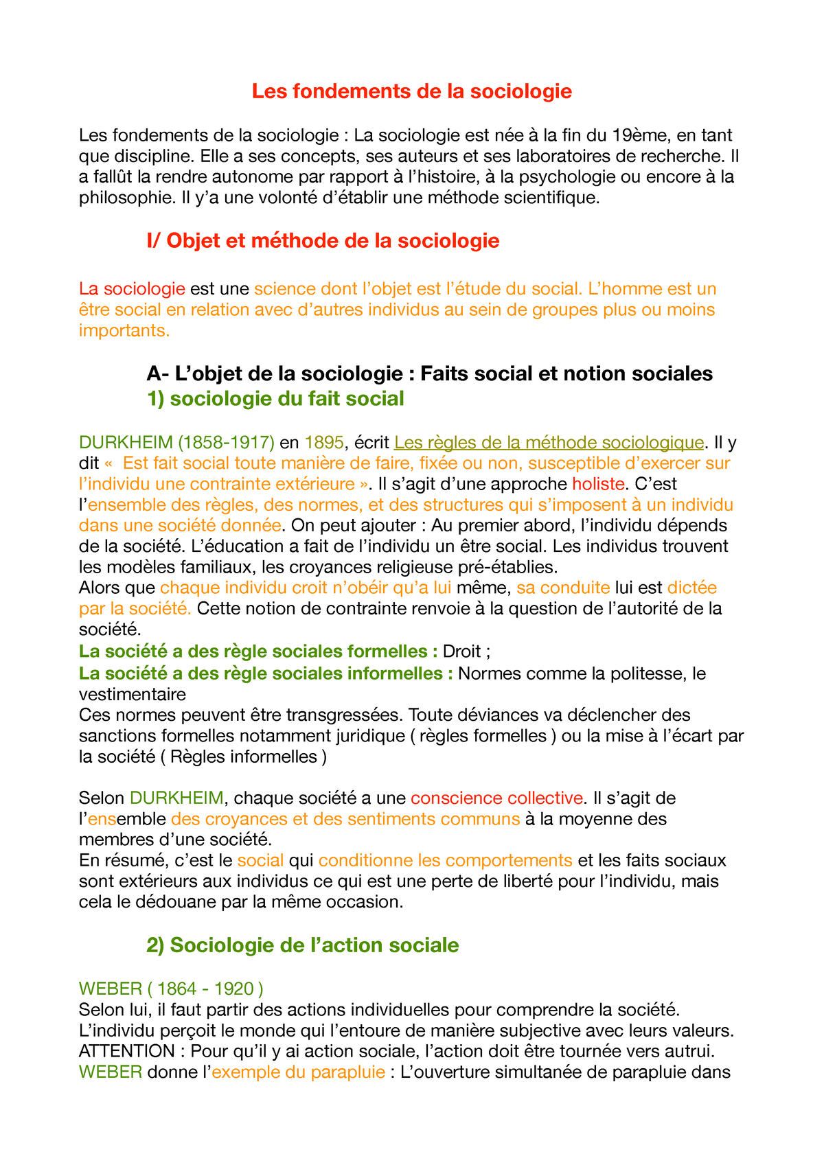 Socio Pdf - Nutrfdefg H - Les Fondements De La Sociologie Les ...