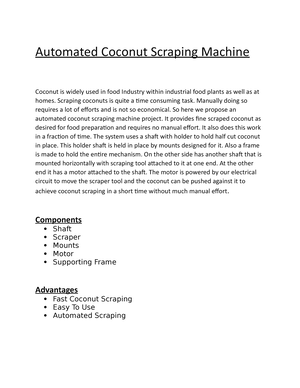 Semi-automated coconut scraper (Adapted from Mock, 1940)