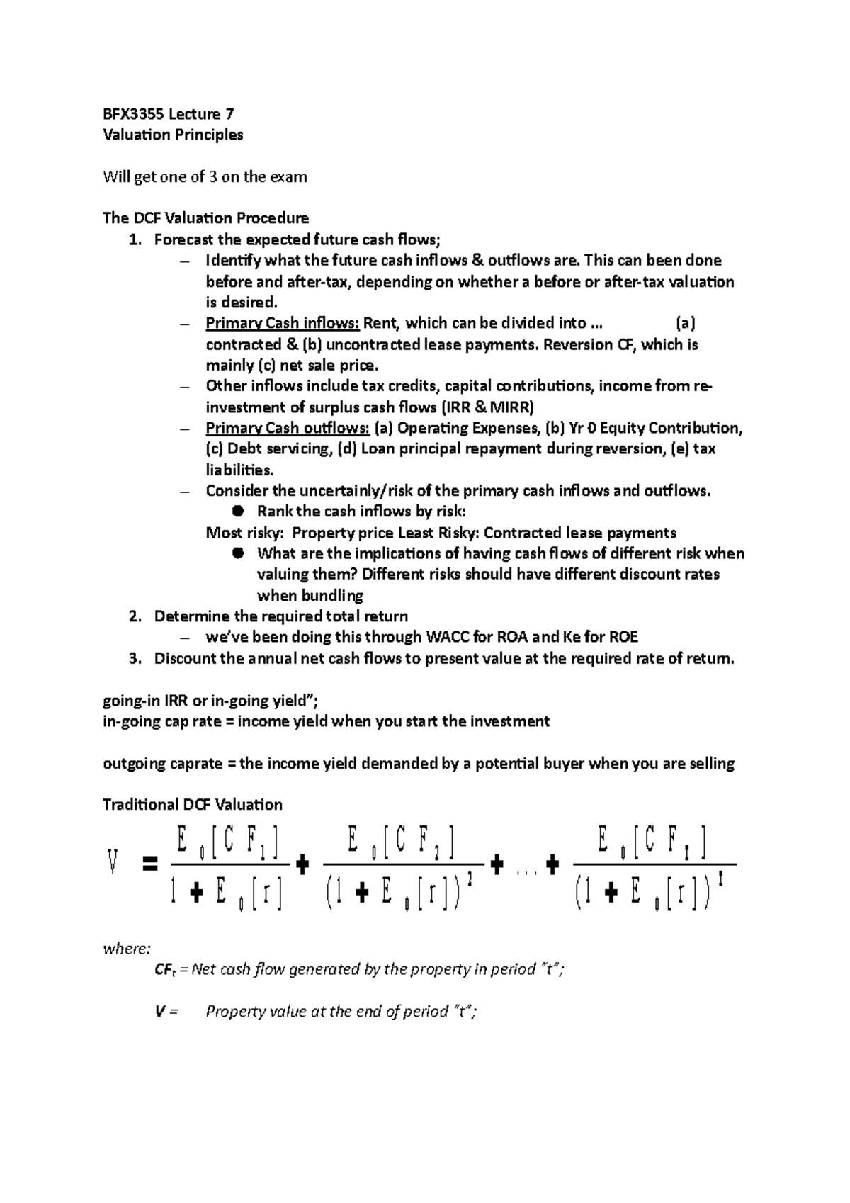 BFX3355 Lecture 7 Notes - BFX3355 - Monash - Studocu