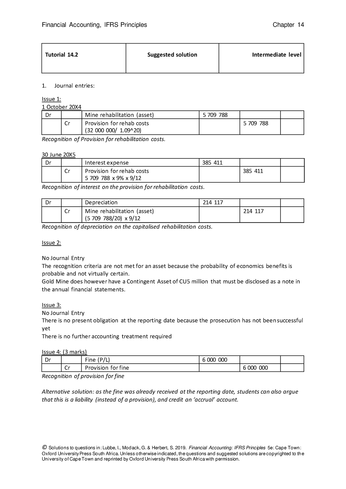 Week 3 - Unit 3 (Chapter 14) Provisions, Contingent Liabilities ...