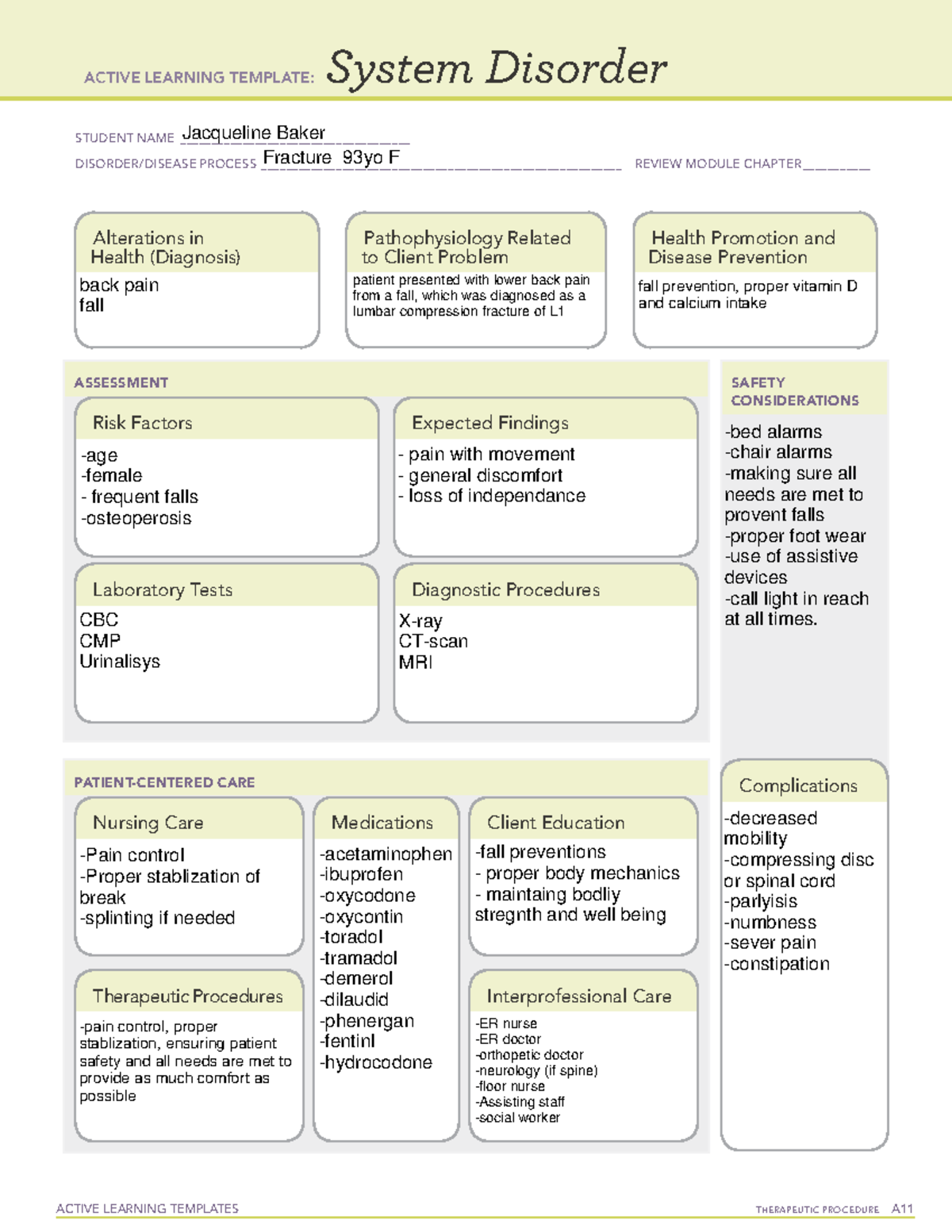 Week 6 system dis - shhh - ACTIVE LEARNING TEMPLATES TherapeuTic ...