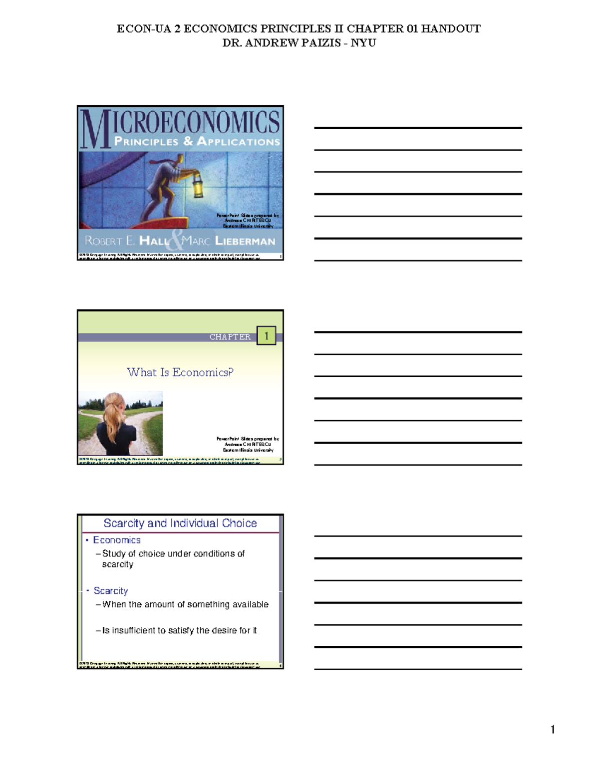 CH01+WHAT+IS+ Economics-PDF- Lines - PowerPoint Slides prepared by ...