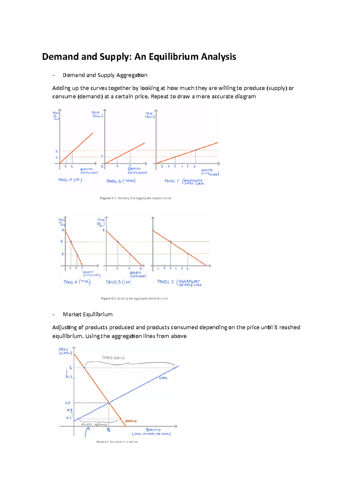 Notes econ q2 - Demand and Supply: An Equilibrium Analysis Demand and ...