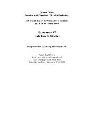 CHEM lab1 - general chem lab 1 pdf - Dawson College Department of ...