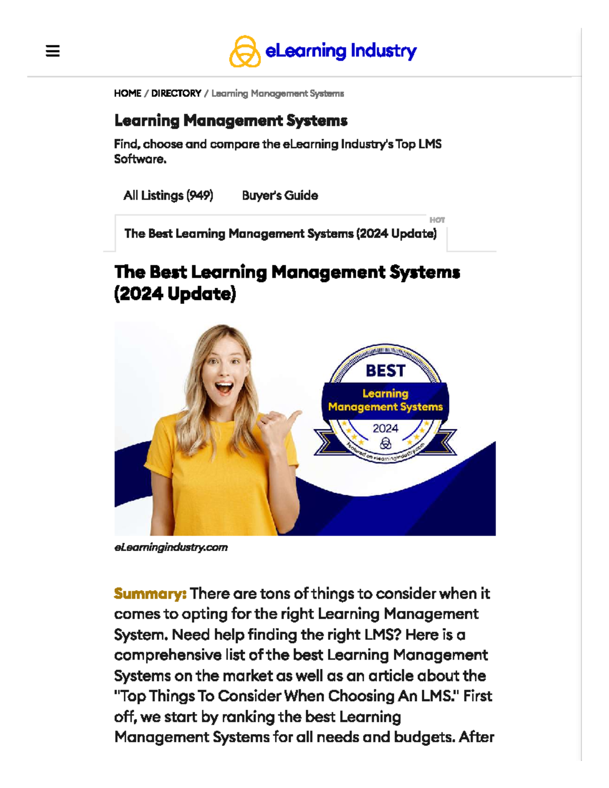 2024 Best LMS List - Research On LMS Systems - Assessment For Learning ...