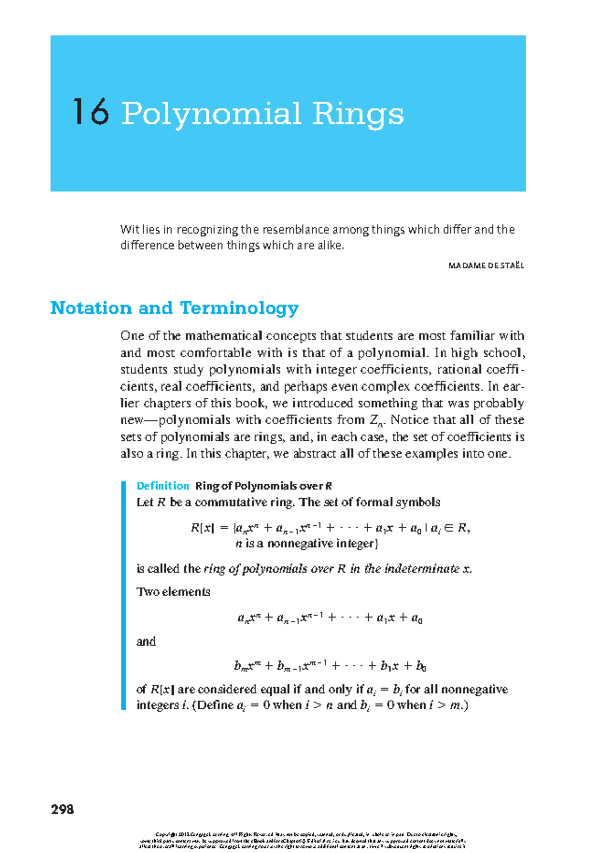 Ring Polinomial - ini adalah materi pada mata kuliah Struktur Aljabar ...