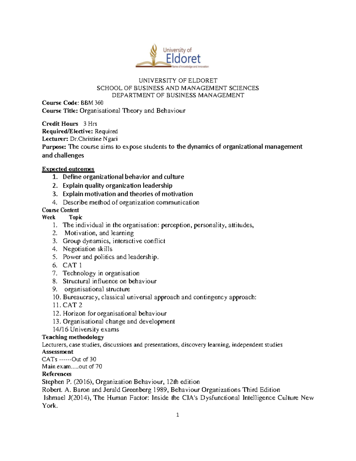 BCOM 312 Notes 2021 pdf - STAT - UNIVERSITY OF ELDORET SCHOOL OF ...