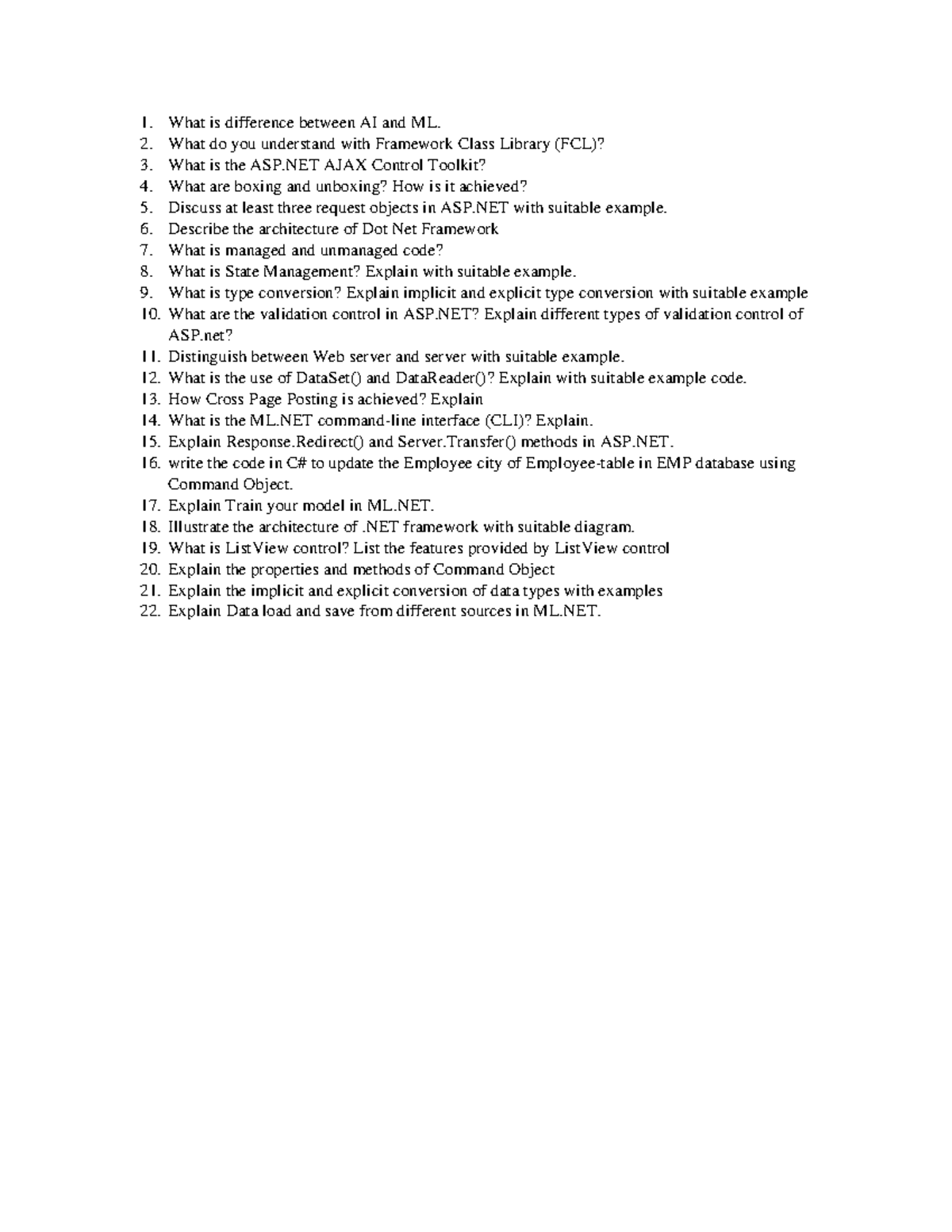 MCA Imp Important Question What Is Difference Between AI And ML