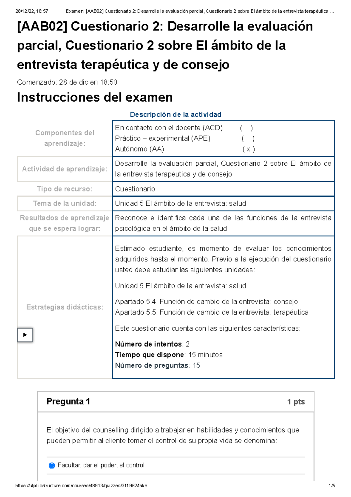 Examen [AAB02] Cuestionario 2 Desarrolle La Evaluación Parcial ...