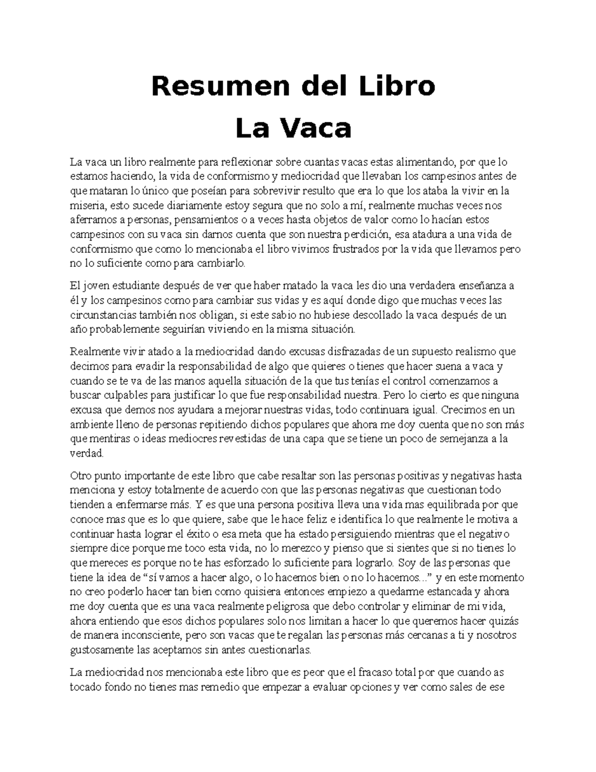 Resumen Libro La Vaca De Camilo Cruz Resumen Del Libro La Vaca La Vaca Un Libro Realmente