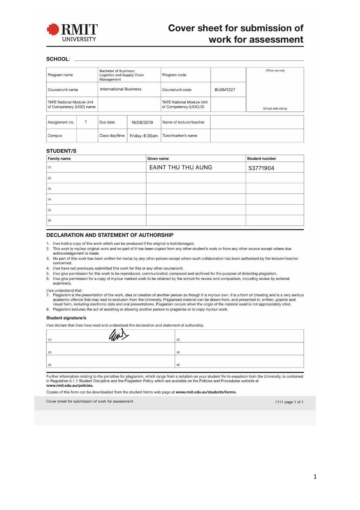 Journal Article Review Template 1 - Journal Article Review Template