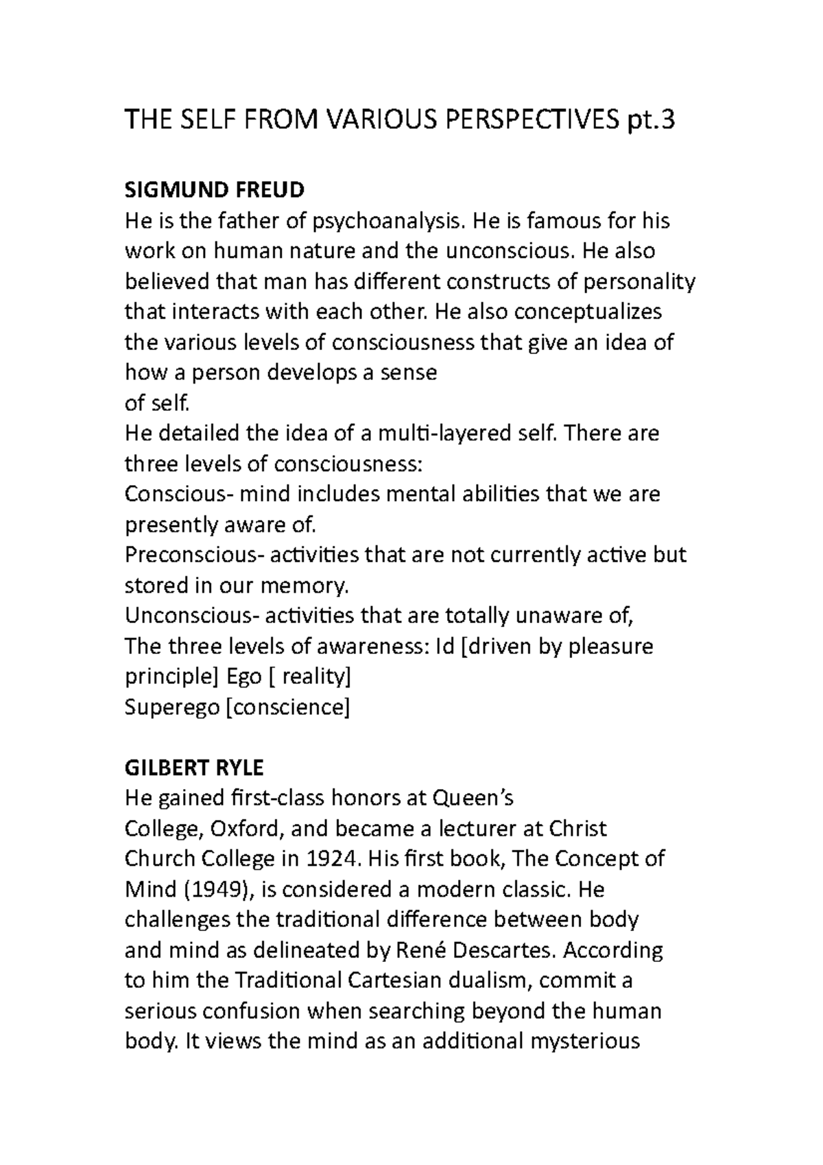 Sigmund Freud On The Self – Freud Personality – ERLD