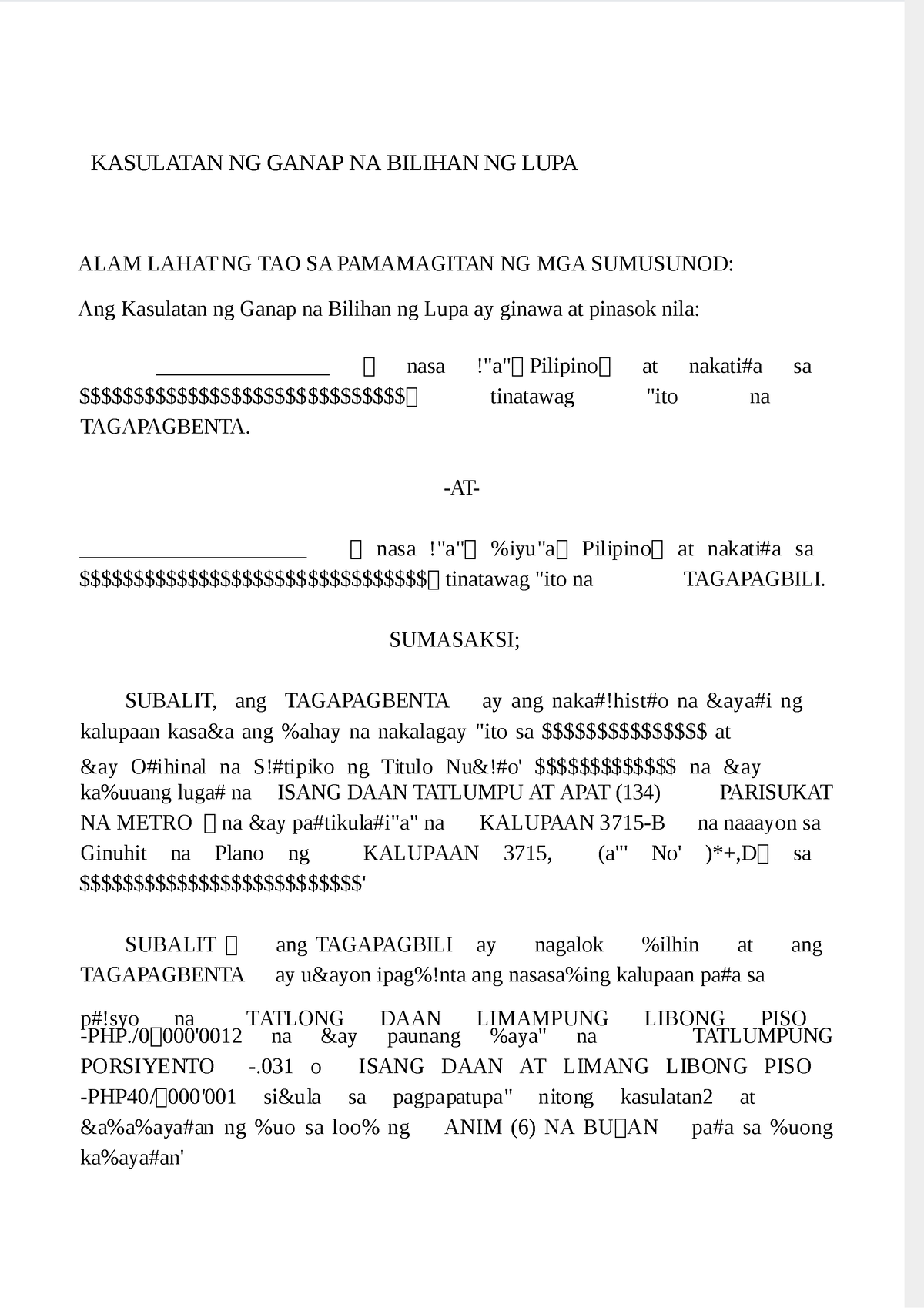 Dokumen - deed of sale example - 8/20/2019 Deed of Absolute Sale ...