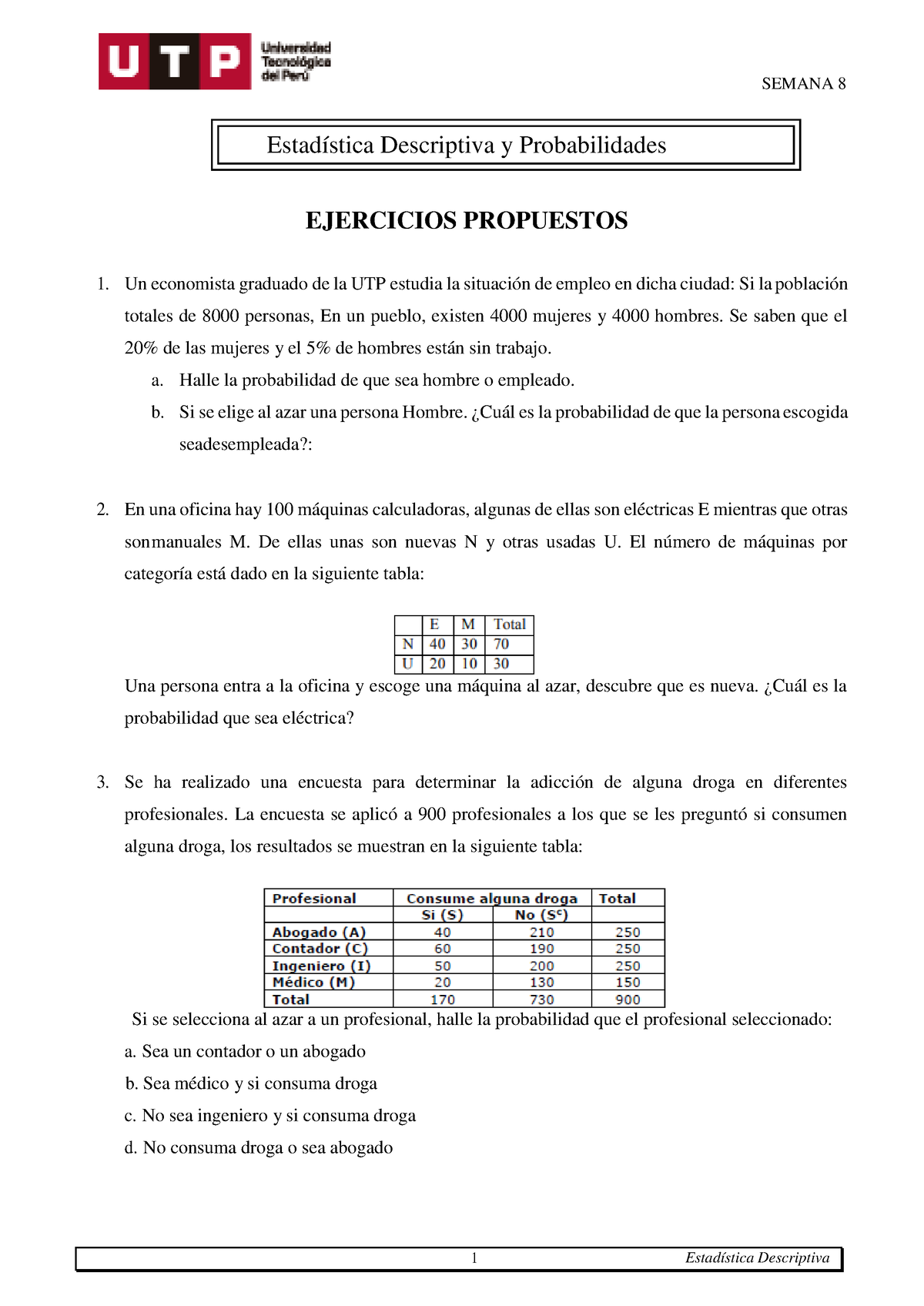 S08.s1 - Resolver Ejercicios - Estadística Descriptiva Y Probabilidades ...