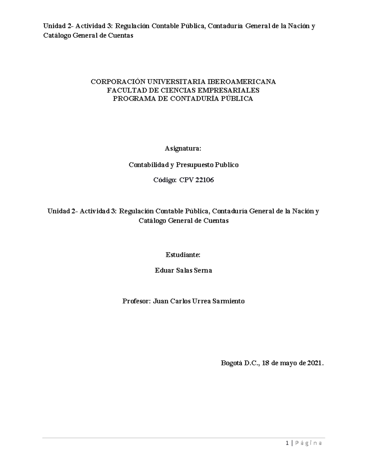 Unidad 2-Actividad 3- Contabilidad - Catálogo General de Cuentas ...