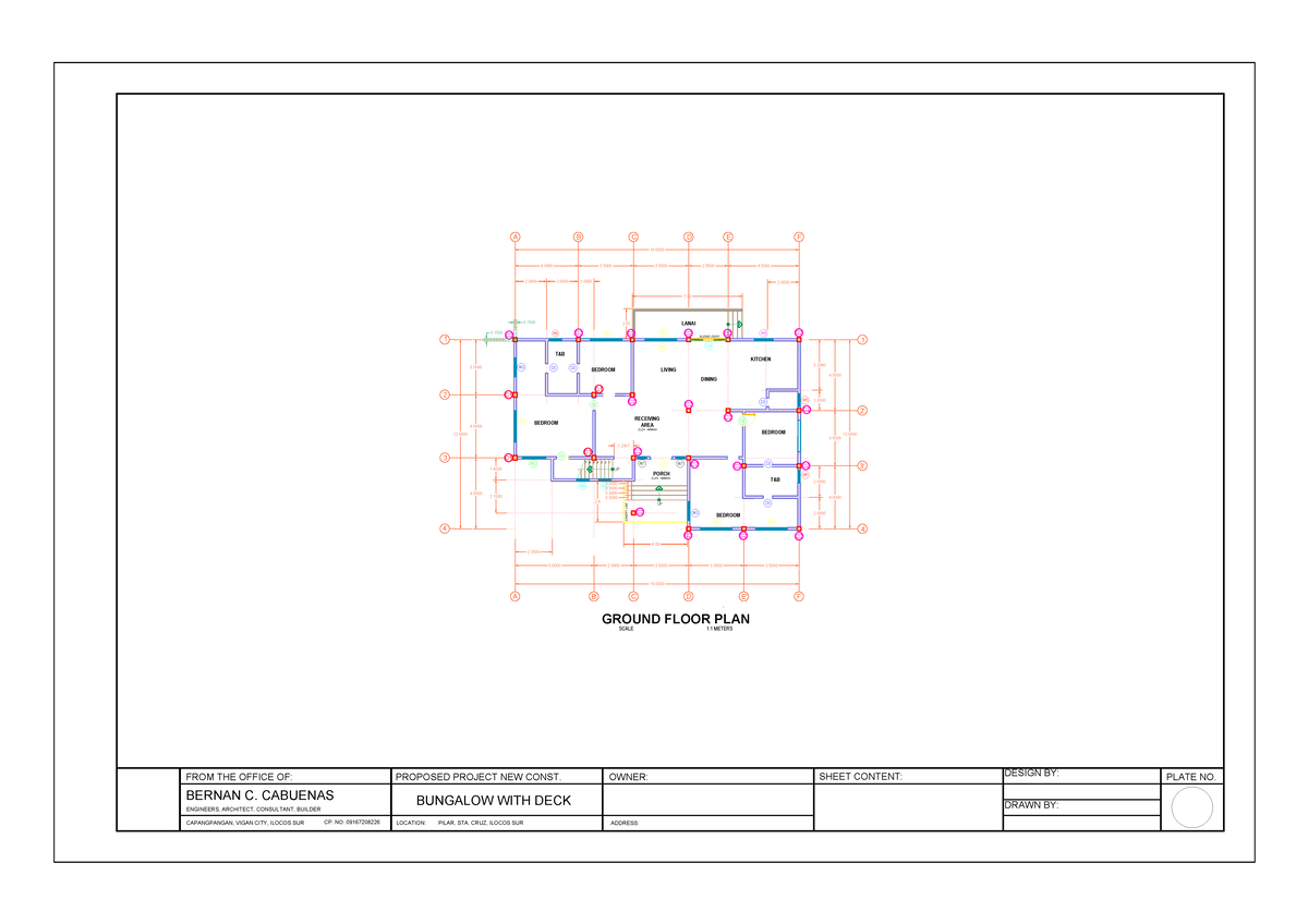 Ground Floor PLAN Template - DESIGN BY: PLATE NO. CAPANGPANGAN, VIGAN ...