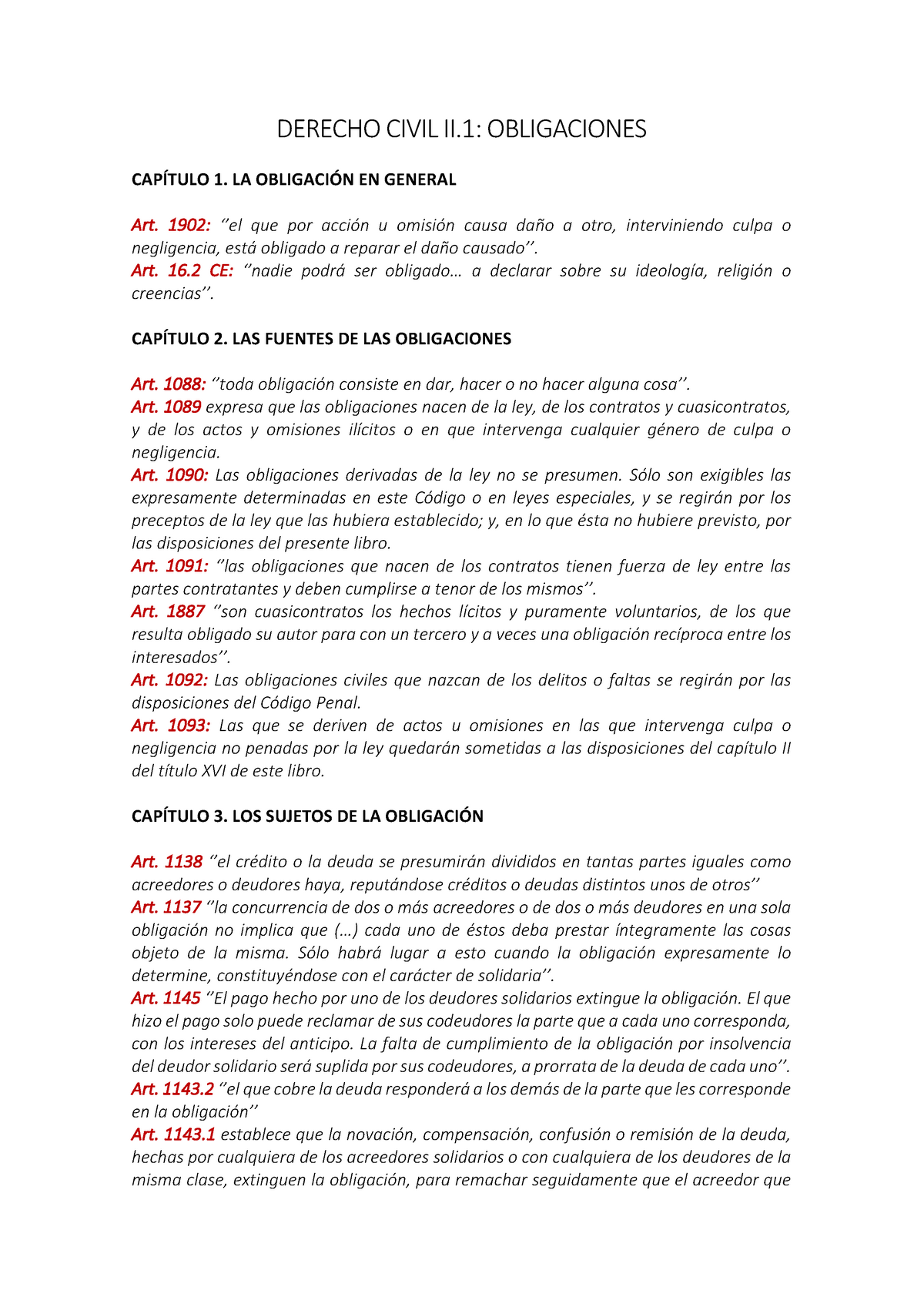 Artículos Civil Ii Apuntes 1 18 Derecho Civil Ii Obligaciones CapÍtulo 1 La ObligaciÓn En 4163