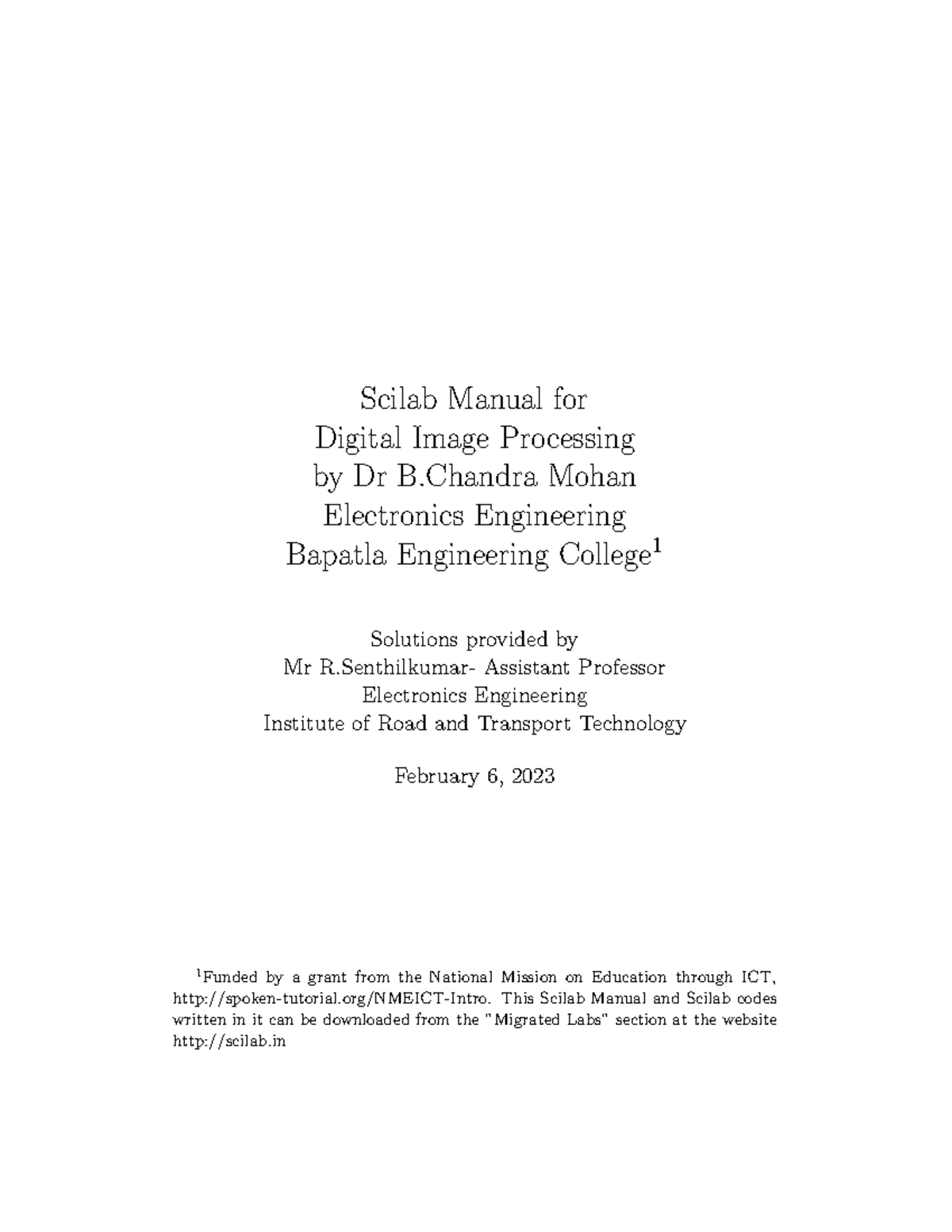 Digital Image Processing Dr B.Chandra Mohan - Scilab Manual for Digital ...