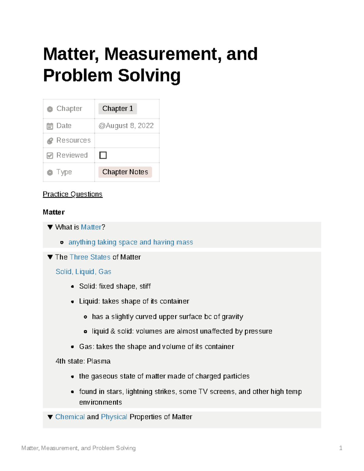 chapter 01 matter measurement and problem solving dynamic study module