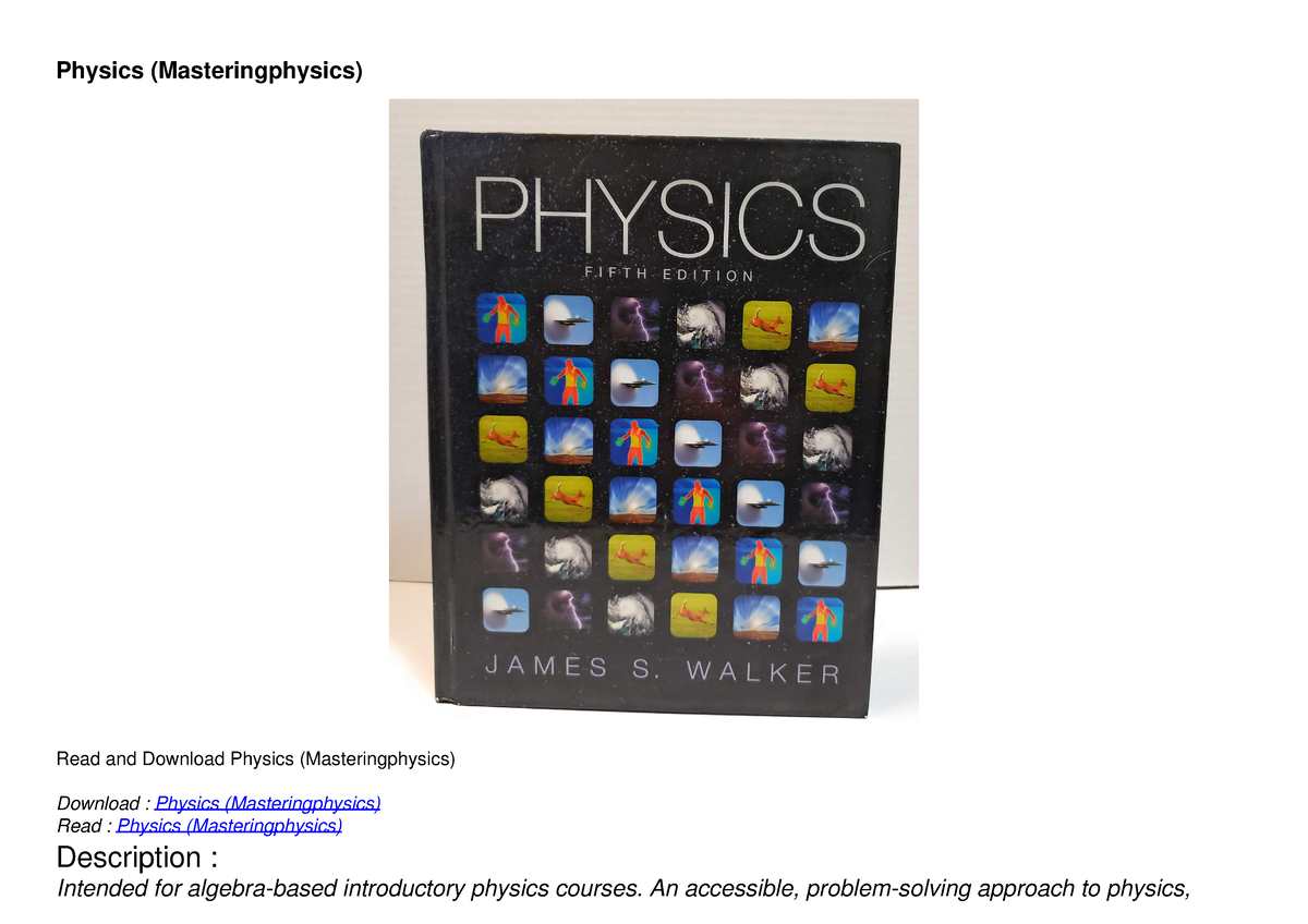 Read Ebook [PDF] Physics (Masteringphysics) - Physics (Masteringphysics ...