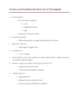 BIO 121 EXAM 1 Notes - BIO 121 EXAM 1 NOTES: Chapter 1: Evolution, The ...