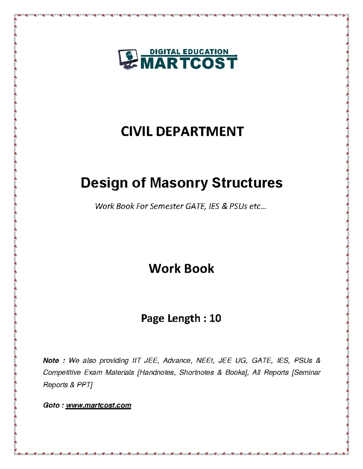 Design of Masonry Structures x4bvsp - CIVIL DEPARTMENT Design of ...