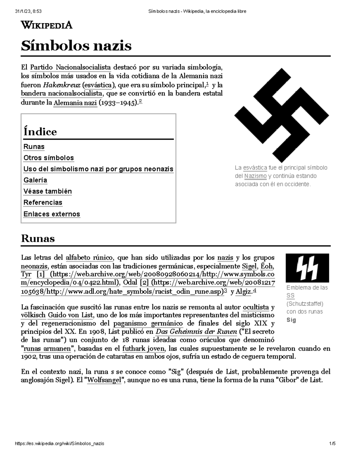 Facismo historia norteamerica y alemania La esvástica fue el