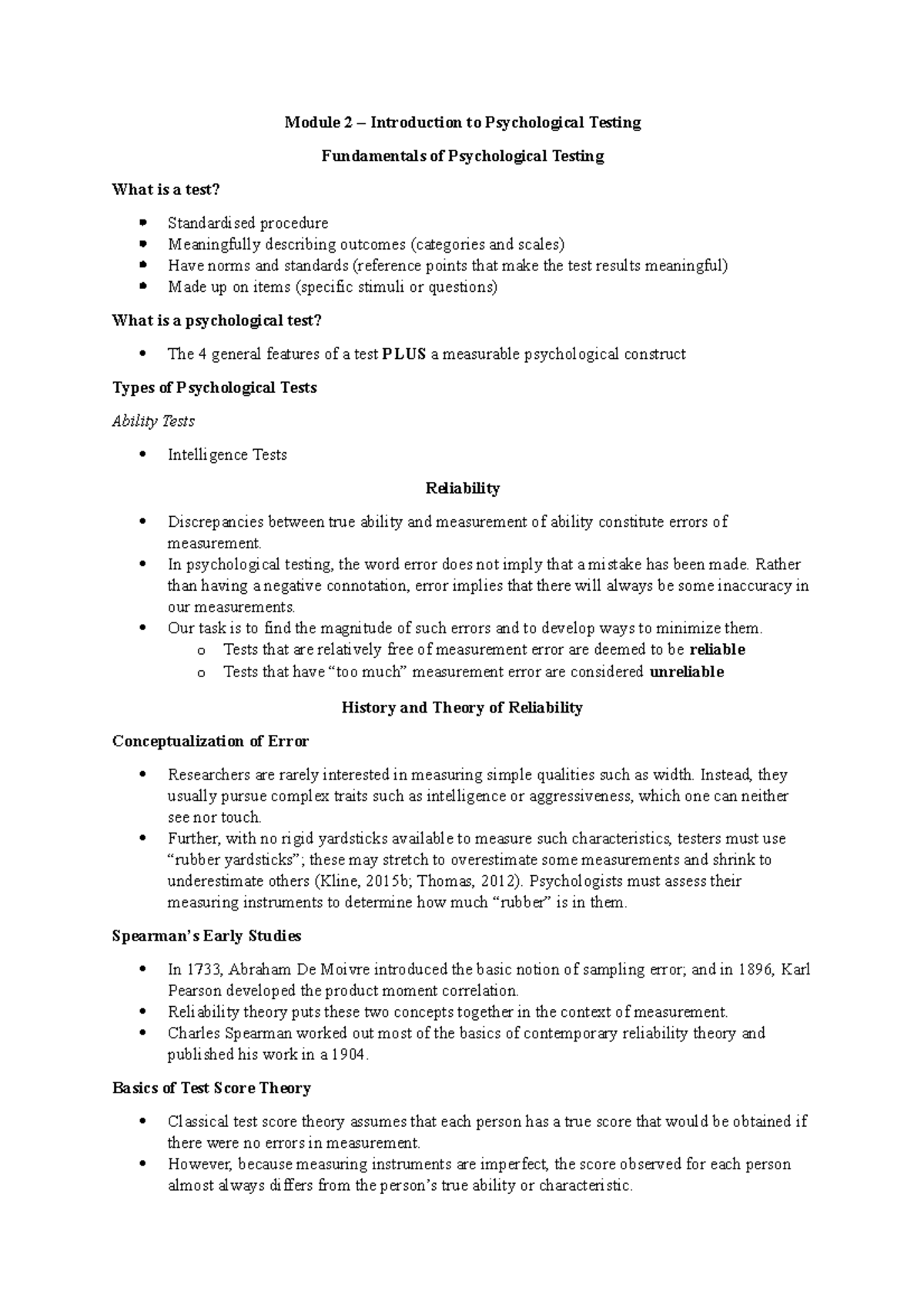 Module 2 Textbook Reading - Module 2 – Introduction to Psychological ...