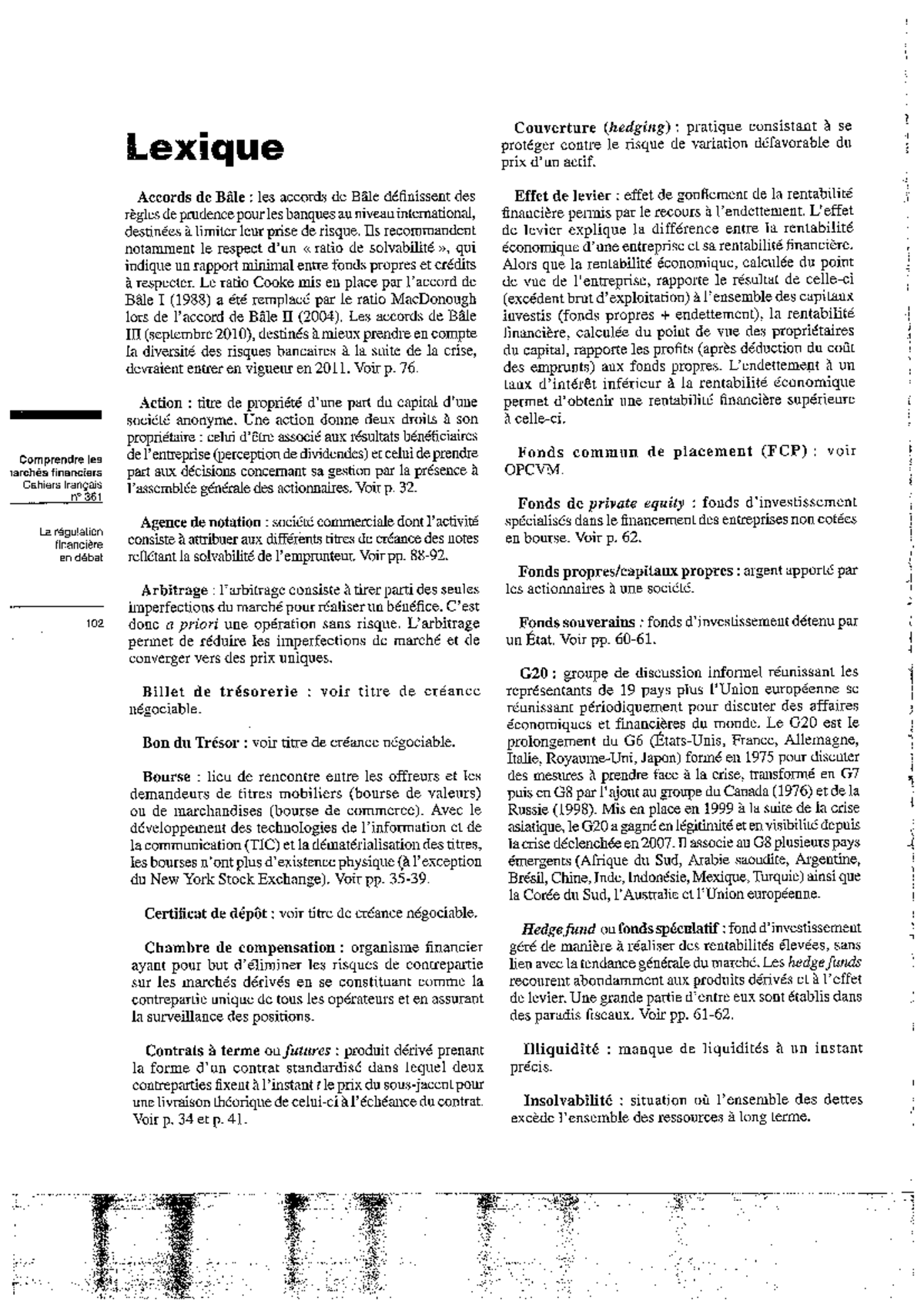 Lexique De Termes économiques - Comprendre Les Iarchés Financiers ...